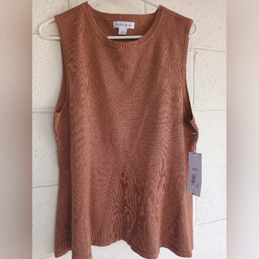 Liz Claiborne Coral Short Sleeve Tank Top